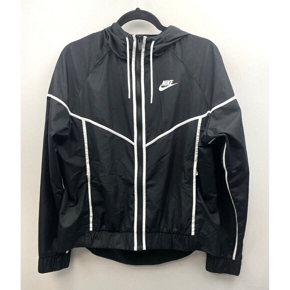 Nike Jackets & Blazers - Nike Light Vented Zip Jacket Black Womens M Windbreaker With Zippered Pockets